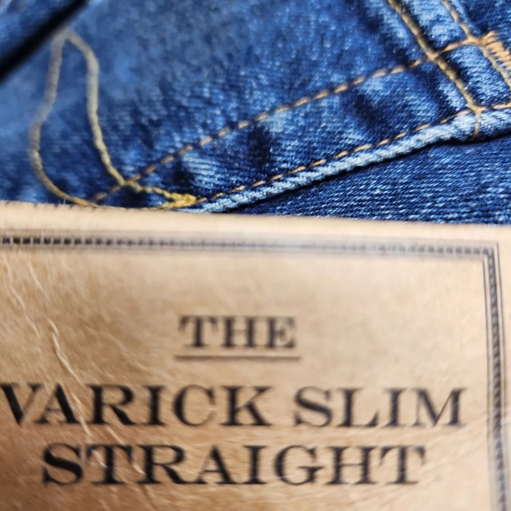 NWT Men's Ralph Lauren Polo Varick Slim Straight Rope Dyed Splattered Paint Jean - Picture 8 of 10